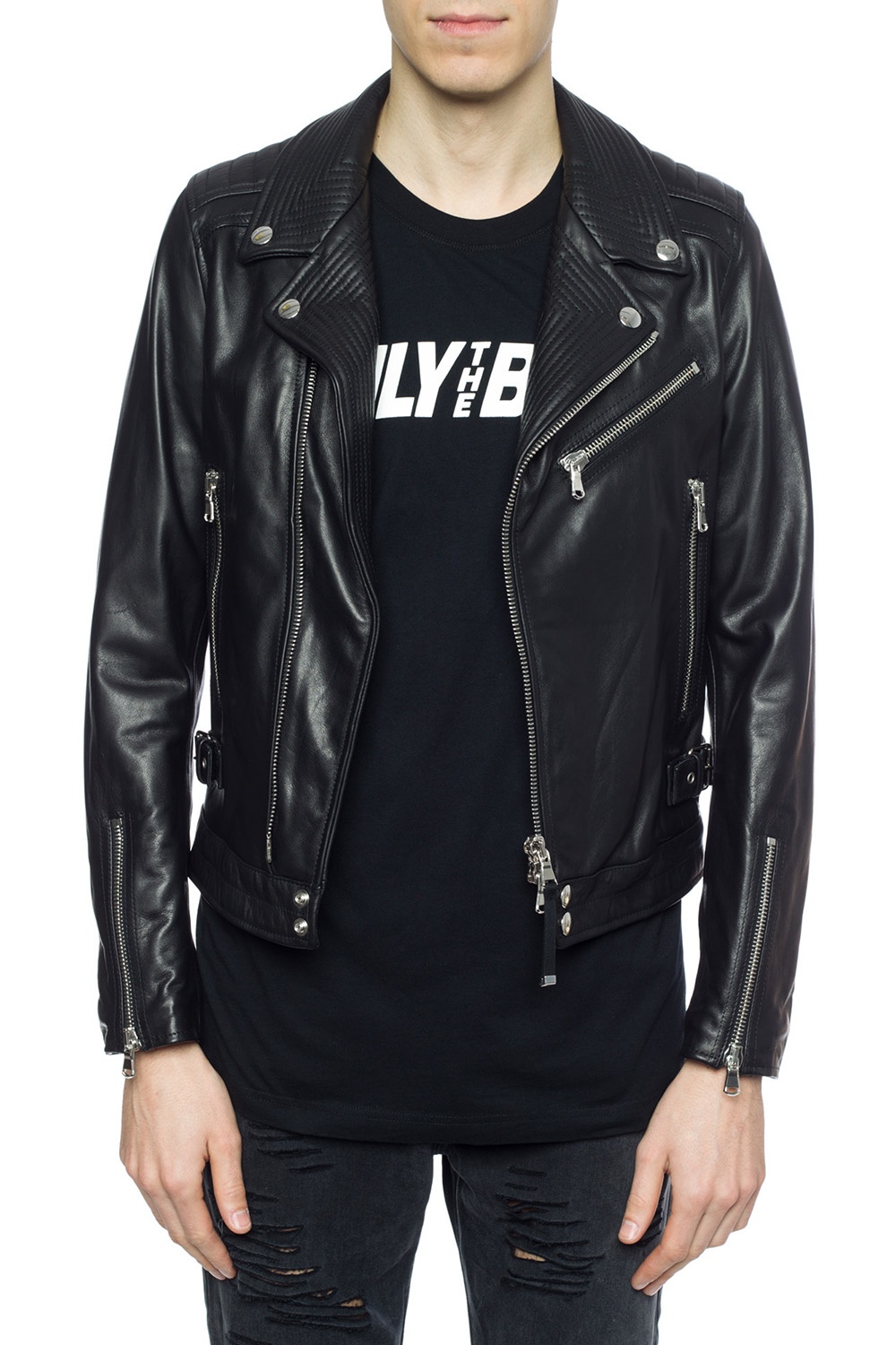 Black Biker jacket Diesel Black Gold - Vitkac Canada